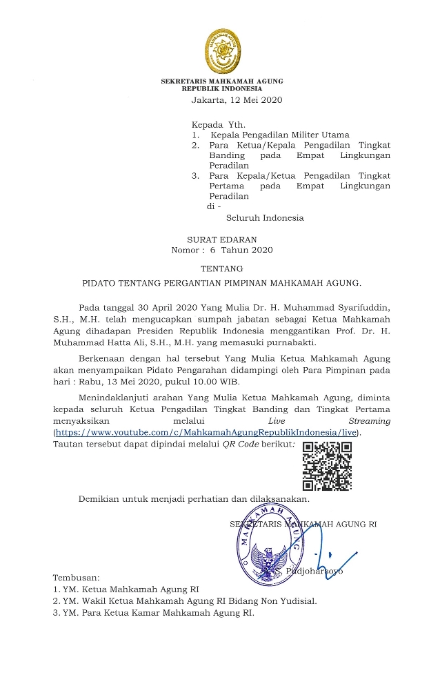 SURAT EDARAN SESMA NO. 6 TAHUN 2020 1