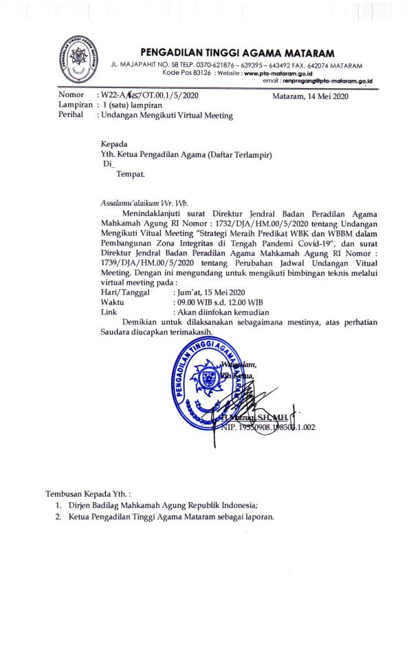 Surat Undangan Vidcon