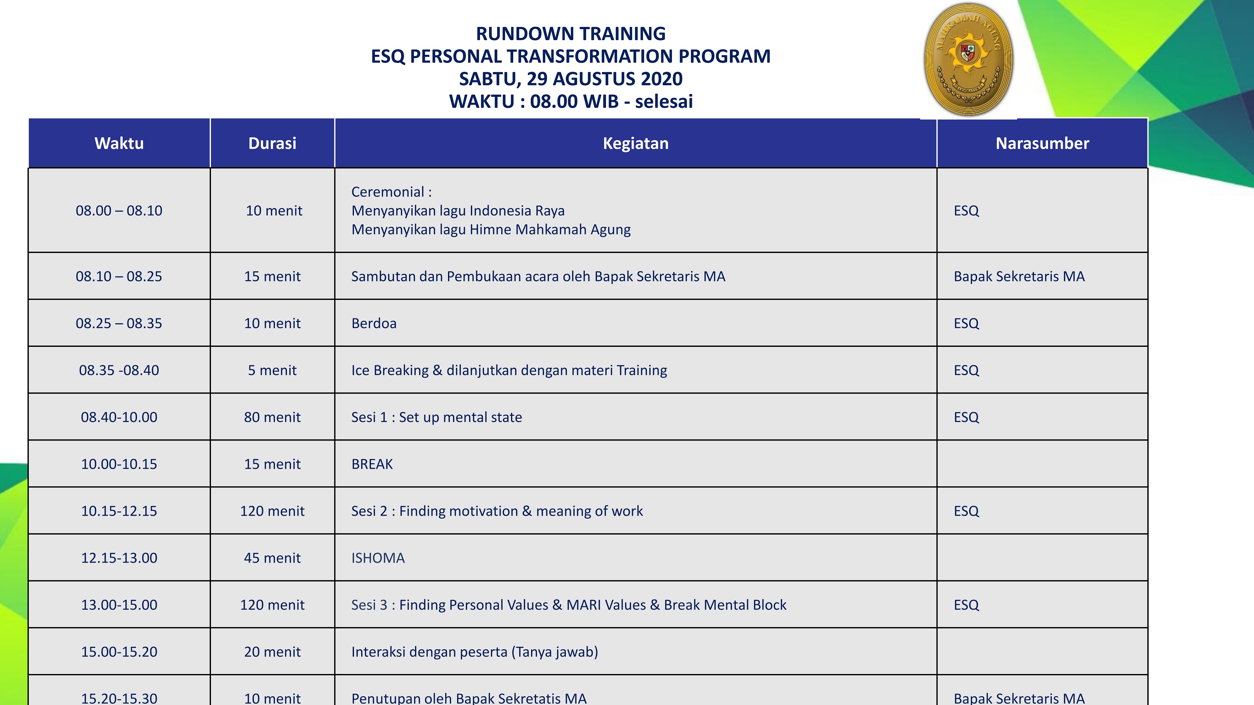 Rundown Training MA 29 Agustus 2020 001