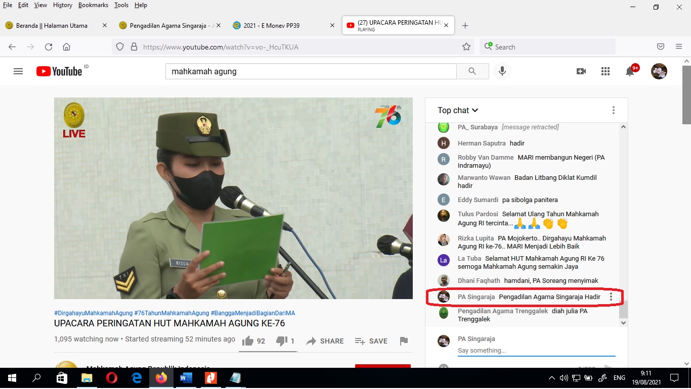 Live youtube